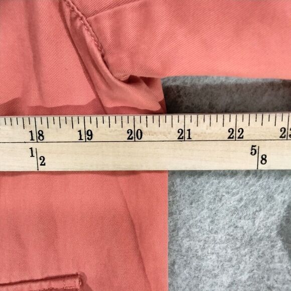 Eddie Bauer Blazer Jacket Womens Sz PL Coral Orange Long Sleeve Single Breasted - Picture 6 of 12